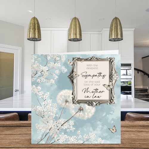 Stuff4 Sympathy Cards Loss of Your Mother in law | Deepest Sympathy Sad Card, Sorry Mourning Bereavement Cards for Adults, 145mm Condolences Thinking of You Card - color: Mother in law