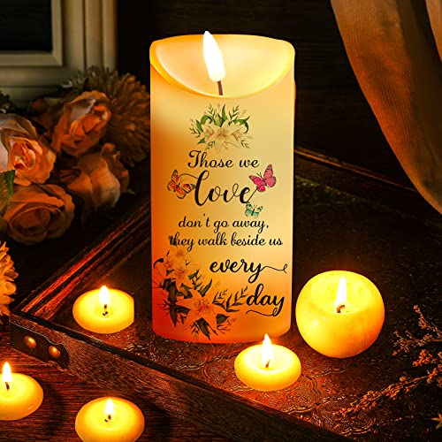 Gerrii Flameless Cardinal Memorial Sympathy Candle LED Battery,Elegant Style - style: Elegant Style