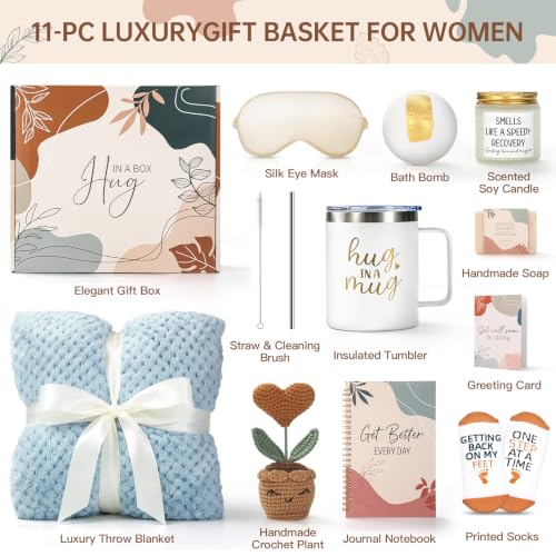 11PCS Self Care Gift Basket, Sympathy Care Package for Women - color: Mint Green