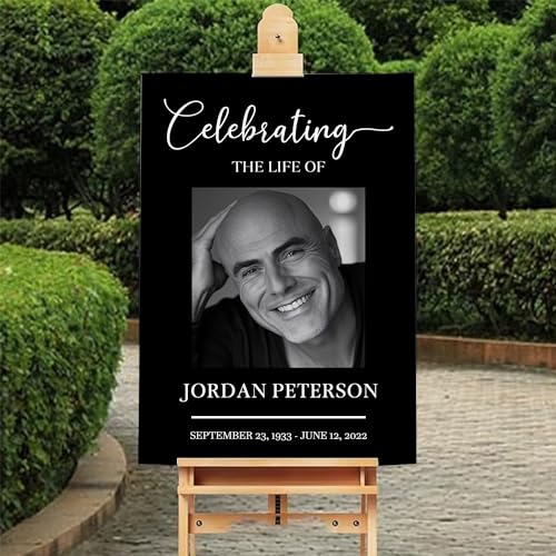 Editable Funeral Welcome Sign - Celebration of Life Decoration, Large Funeral Sign, Memorial Sign, Funeral Décor - color: #Version 24