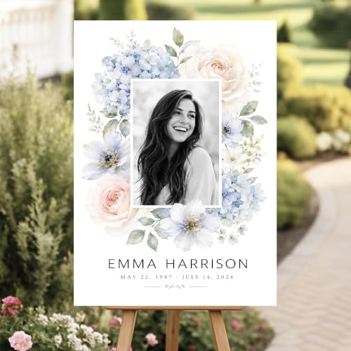 Personalized Funeral Celebration Of Life Welcome Sign #11 - color: Style 11