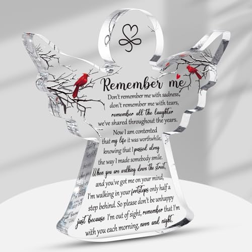 Jetec Sympathy Gift for Loss Acrylic Angel Memorial Gift,Classic Cardinal - style: Classic Cardinal