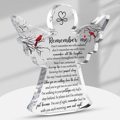Jetec Sympathy Gift for Loss Acrylic Angel Memorial Gift,Classic Cardinal - style: Classic Cardinal