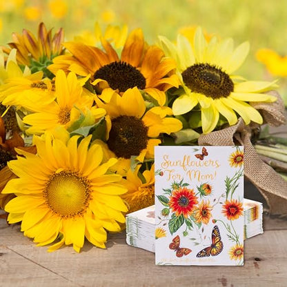 25 Sunflowers for Mom - Happy Mothers Day - Sunflower Seed Packets - style: Sunflowers for Mom