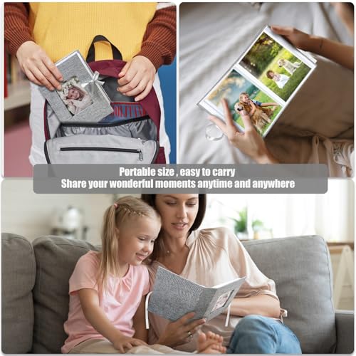 Photo Album 4x6 100 Pockets, Slip-in Picture Albums, Linen Cover Top Loader Vertical Pockets Albums for Baby, Kids Boy Girls, Wedding, Family, Anniversary, Grey - color: Grey, size: 100 Pockets white Bandage