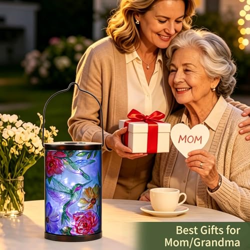 MUMTOP Hummingbird Solar Lantern Waterproof Outdoor Hanging Garden Light - color: Multicolor