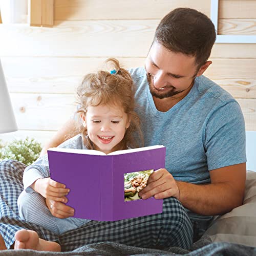 Ywlake Photo Album 4x6 50 Pockets 2 Packs, Small Mini Capacity Leather Photo Albums, Each Pack Holds 50 Top Loader Vertical Only Pictures Purple - color: Purple, size: 50 Photos/2PK