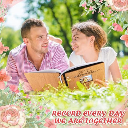 Skyygemm Adventure Book Wooden Guest Book with Pen Memory Scrapbook - style: Adventure
