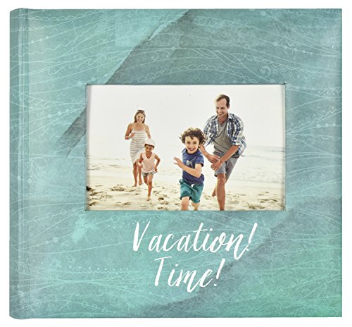 MCS Vacation Time Photo Album, 200-Pocket, 4x6, Blue Cover, 12x12 Pages - style: Vacation Time