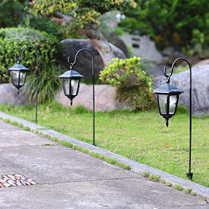 MAGGIFT 34 Inch Solar Hanging Lights Outdoor, 2 Pack | Waterproof Solar Garden Lights with 2 Shepherd Hooks Landscape Lighting for Lawn Patio Yard Pathway Driveway
