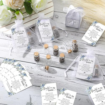 Tanlade 100 Set Funeral Favor Memorial Seed Packet for Guest, Rose - style: Rose