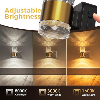 L LOHAS LED Night Light,2 Pack Modern Night Lights Plug into Wall - color: Gold Ring-3CCT Chips, size: 2 Pack