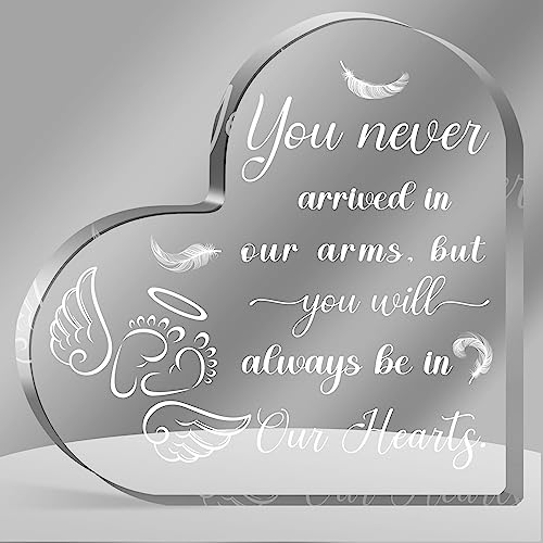 Miscarriage Gifts for Mothers, Acrylic Heart Paperweight Keepsake, Infant Loss Sympathy Gift, Loss of Baby Memorial, Remembrance Sympathy Gifts - style: Feet 5 X 5 IN