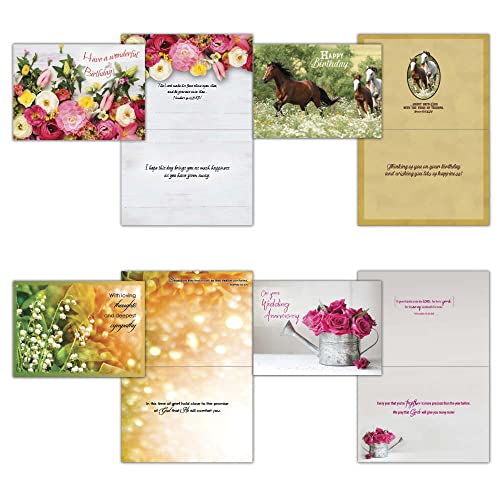 KJV Value Pack Greeting Cards, 48 Count | Versatile Religious Card Collection With KJV Scripture Helps You Celebrate Every Special Occasion