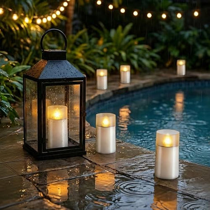 Homemory Solar Candles Outdoor Waterproof, Sensor Only, Dusk to Dawn, 3"x6"