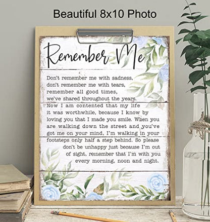 Bereavement Gifts - Remembrance Gifts - Pet Dog Cat Memorial Art - Encouragement Print - Inspirational Uplifting Positive Quotes Wall Art Decor - In Loving Memory Artwork - In Memory of Loved One