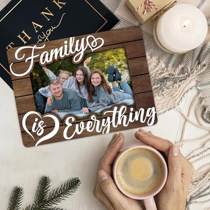 Family Picture Frame, Family is Everything Photo Frame, Thank You Birthday Christmas Gifts for Women Men Couples Friends, Tabletop-A04 - color: brown family