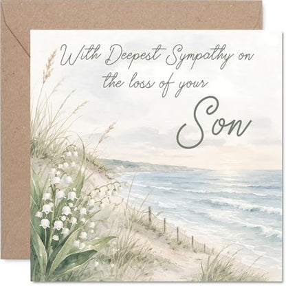 Stuff4 Comforting Sympathy Card, Loss of Son - color: Son