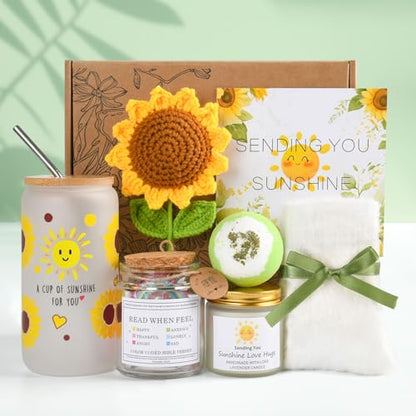 Gift Baskets Sunflower Thinking of You Care Package Get Well Soon for Women