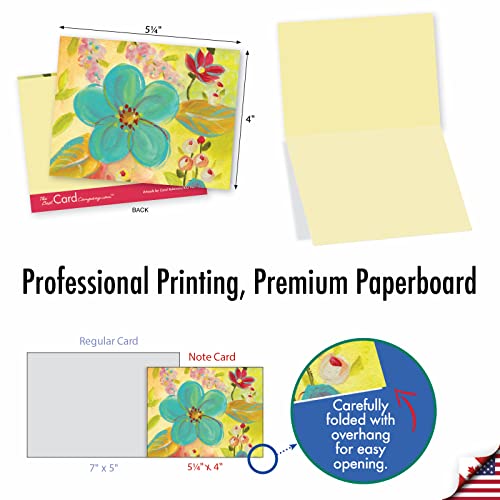The Best Card Company - 10 Assorted Flower Cards Blank for Women (4 x 5.12 Inch) - All Occasion Floral Greetings Boxed - Summer Flowers M3741OCB-B1x10 - style: Summer Flowers