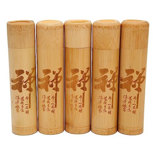 5PCS Scattering Urns, Mini Ash Scattering Tubes for Pets, Bamboo Scattering Urn Small Cremation Ashes Keepsake, Extra Small Scattering Tubes