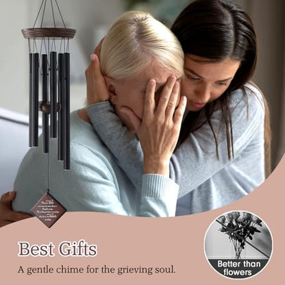 Memorial Wind Chimes for Outside, Sympathy Gift for Loss of Loved One | Cardinal Wind Chimes for Mom Dad, Sympathy Bereavement Condolence Gift - size: Cardinal