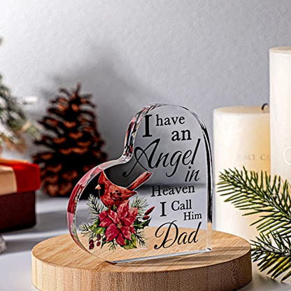 Karenhi 4 Inch Red Cardinal Memorial Gift Dad, Angel Heaven Sympathy - size: 4 Inch, style: Dad