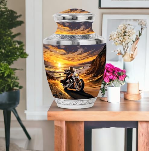 Motorcycle Urn for Ashes Adult Male 10" Large Urn for Ashes, Funeral Gift - size: TAS-10 Inch, 1 Pc