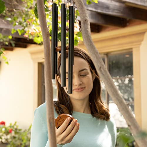 Dog Memorial Wind Chime 28" with 5 Pendant Designs and Comforting Pet Loss eBook- Pet Memorial Gifts-Loss of Dog Sympathy Gift-Dogs Wind Chimes, Remembrance Gift - color: Brown