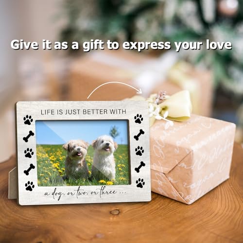 Dogs Picture Frame, Dog Mom Pet Memorial Gifts for Dogs Bereavement Gifts, Puppy Photo Frame 4x6 Photo, Mother ’s Day Desk Shelf Decor Christmas Birthday /14
