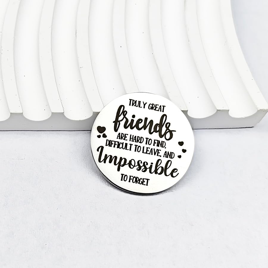 RFTWXHPN Pocket Hug Token Gift Keychain Christmas Birthday Gifts Long Distance Relationship Hug Tokens Keepsake Pocket Hugs - color: Turly Great Friends Are Hard to Find