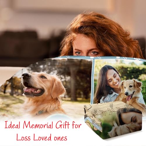 Ship Next Day, Custom Pet Memorial Blanket with Photos - Printed in USA, Personalized Pet Memorial Gifts for Dogs Cats Loss of Pet Sympathy Gift Dog Bereavement Remembrance Pet Loss Gifts - color: Style 15 - Pet
