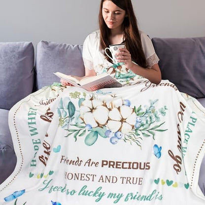 Best Friend Birthday Gifts for Women, Gifts for Best Friend Woman, Friendship Unique Gifts, Bestie BFF Soul Sister Graduation Gift Ideas for Women Blanket 60"x 50" - color: Friendship Gifts