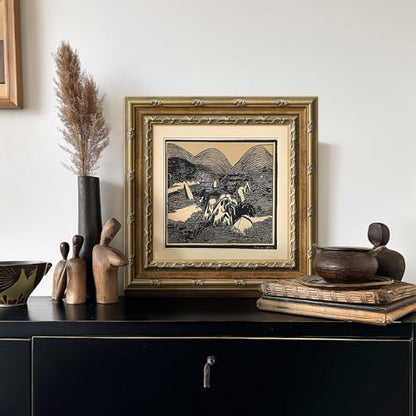 Antique Picture Frames 8x8 with Stand for Drawings Prints,Gold - color: Gold, size: 8x8"