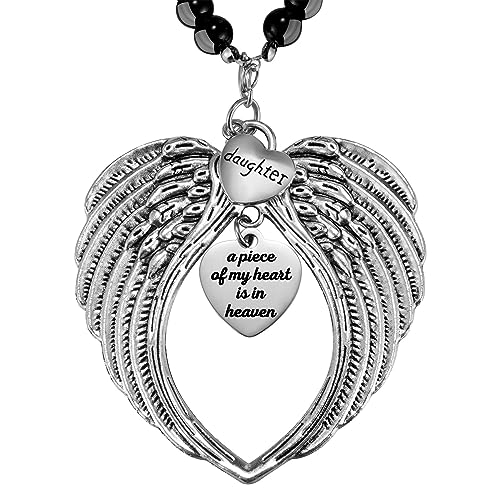 Memorial Car Charm Loss of Daughter Sympathy Gift Daughter Remembrance Rear View Mirror Hang Accessories Guardian Angel Grieving Funeral Gift Bereavement Condolence Keepsake - style: Daughter
