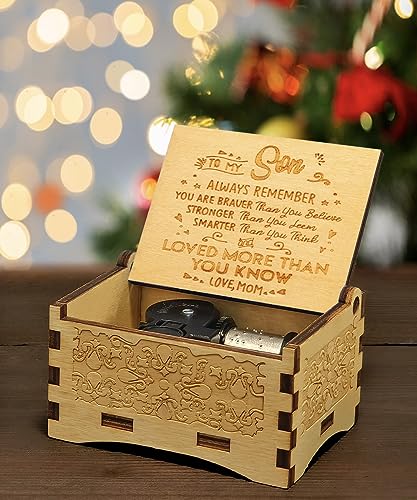 Sooharic Music Box for Son, Gifts from Mom, Unique Gifts for Son, Suitable for Birthday/Christmas/Keepsake - style: for Son