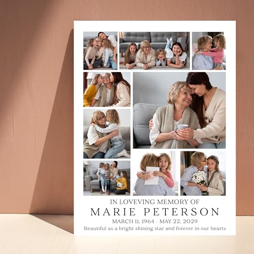 Custom Funeral Welcome Sign with Photo, Memorial Yard Sign, Celebration of Life Welcome Board, Personalized Remembrance Sign for Funeral Service - CCTC07 - color: Background #07