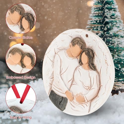 3D Expecting Baby Christmas Ornament 2026 for New Parents - Pregnant Announcement Gifts for Husband Grandparents Family Aunt - Baby Announcements Ideas Gifts for Expecting Parents to Be 2026 - style: Expecting Baby