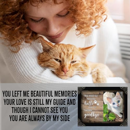 4x6 Covered Dog Memorial Picture Frame, Pet Memorial Gifts for Dogs Cats, Bereavement Frame for Dog Cat in Loving Memory, Loss of Pet Sympathy Gift, Pet Remembrance Gift Wall Tabletop PF205-B