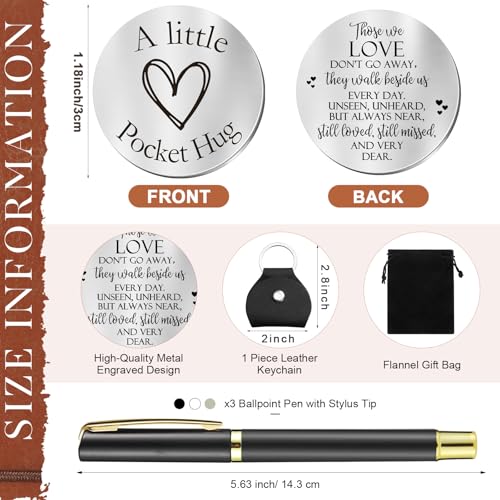 Fulmoon Memorial Gifts for Loss of Daughter, Letters to Daughter in Heaven Included 1 Grief Journal Travel Photo Diary Journal 1 Pocket Hug 1 PU Leather Keychain 3 Ballpoint Pens Bereavement Gifts - style: Daughter