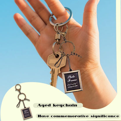 Angel Keychain with Picture for Women Condolences Gift for Loss Bereavement Gifts - color: Square