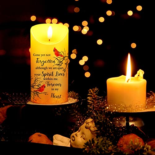Gerrii Flameless Cardinal Memorial Sympathy Candle LED Battery,Bird Style - style: Bird Style