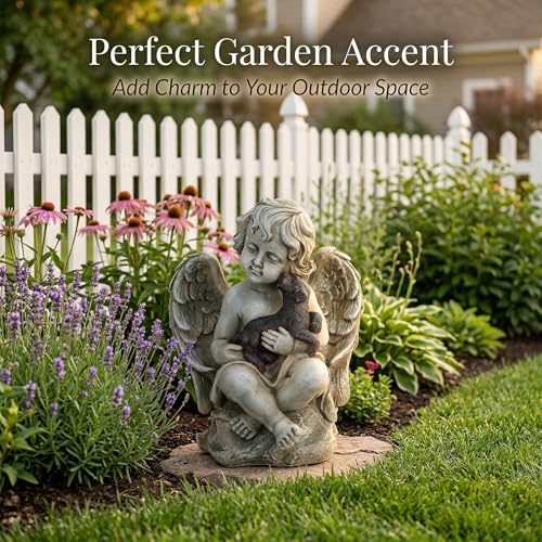 Topadorn Angel Wings Dog Memorial Statue
