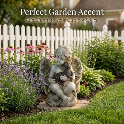 Topadorn Angel Wings Dog Memorial Statue
