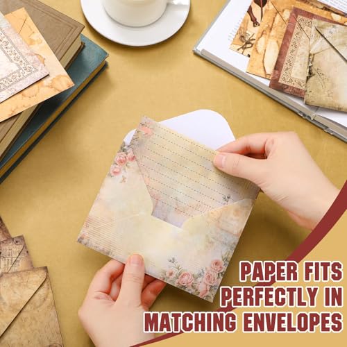 TaoBary 160 Pcs Lace Edged Scrapbook Stationery Paper and Envelopes Set - size: 5.5 x 8.25 Inch, style: Lace Edged Scrapbook