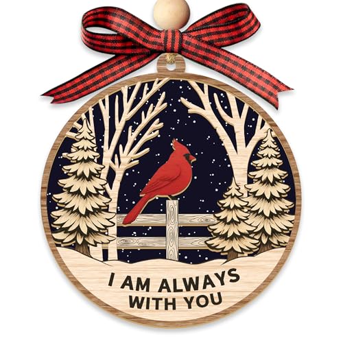 Memorial Cardinal Christmas Ornaments 2025 with 3 Layers - Red Cardinal Suncatcher Ornament for Tree Decorations - Sympathy Gifts for Loss of Loved One, Memorial Gifts for Loss of Dad Mom Women Men - color: Hairdresser Ornament