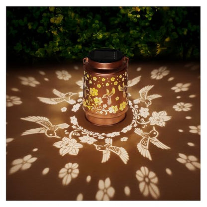 Solar Lanterns Outdoor Waterproof Hummingbird Garden Decor Birthday Gifts for Women Mom Grandma Hanging Solar Lights Metal Solar Decoration Outside for Yard,Patio,Backyard,Porch - style: A. 1 Pack Hummingbird Lantern