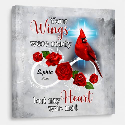 KiKiLuna Personalized Memorial Canvas Wall Art - color: Design 3