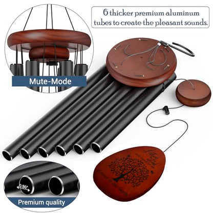 Suntimber Tree of Life Sympathy Memorial Wind Chimes for Loss of Loved One | 35" Windchimes outside in Memory of a Loved One,Bereavement Sympathy Gifts for Condolence,Funeral,Outdoor Clearance - size: 35" Tree of Life
