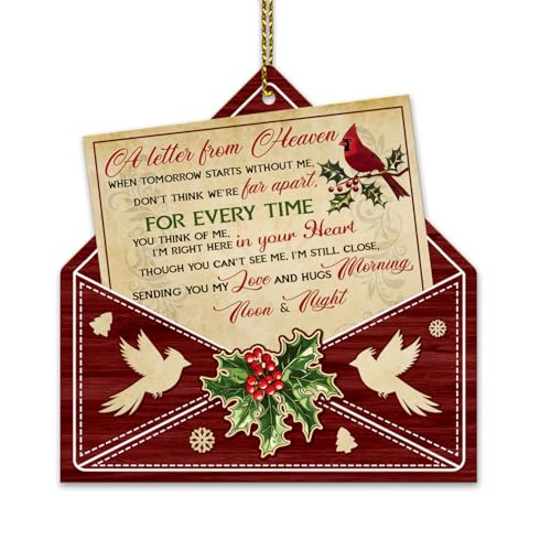 Hyturtle Memorial Christmas Ornament 2026 Gifts for Loss of Loved Ones | Cardinal Tree Eco-friendly Wooden Decoration, Sympathy Remembrance Holiday Gifts, Bereavement Keepsake, Double-sided print